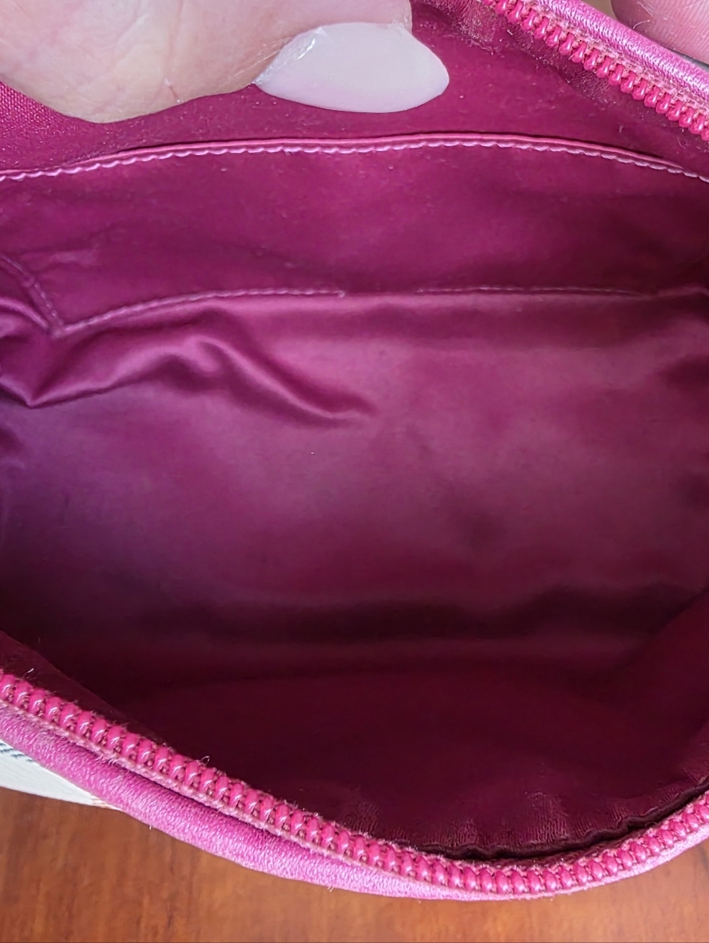 Coach Tattersall Demi Mini Shoulder Bag Pink Cream Canvas Leather Purse Y2K - Picture 13 of 16